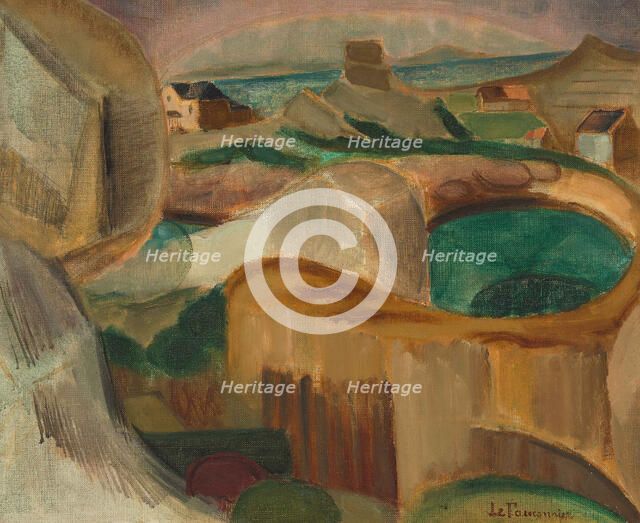Paysage de rochers (Rocky landscape), 1913. Creator: Le Fauconnier, Henri Victor Gabriel (1881-1946).