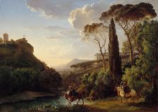 Paysage d'Italie avec trois chevaliers, 1806. Creator: Pierre-Athanase Chauvin