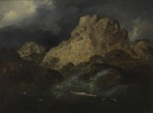 Paysage romantique, L'épave, between 1825 and 1840. Creator: Eugene Isabey