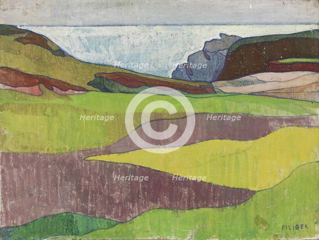 Paysage rocheux, Le Pouldu, ca 1891. Creator: Filiger, Charles (1863-1928).