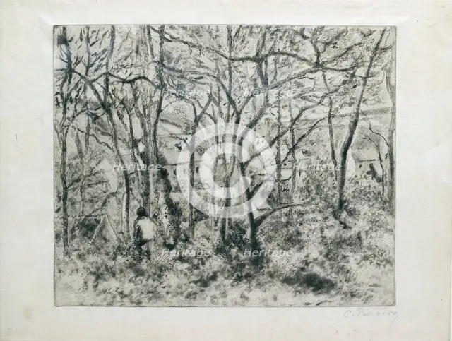Paysage sous Bois, à l'Hermitage (Pontoise), 1879. Artist: Camille Pissarro.