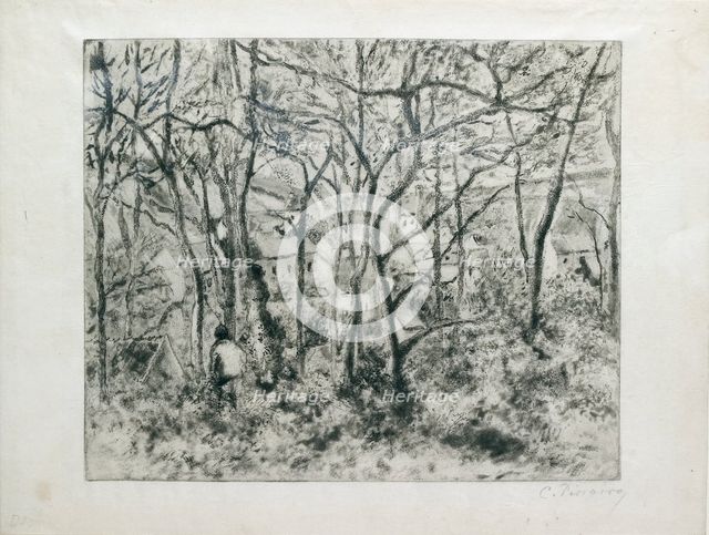 Paysage sous Bois, à l'Hermitage (Pontoise), 1879. Artist: Camille Pissarro.