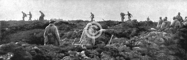 'Paysages d'ete a Verdun; Sous Fleury, le 2 aout: la veille, l'ennemi a vainement..., 1916 (1924) Creator: Unknown.