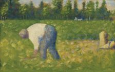 Paysan travaillant, 1883. Artist: Seurat, George Pierre (1859-1891)