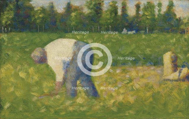 Paysan travaillant, 1883. Artist: Seurat, George Pierre (1859-1891)