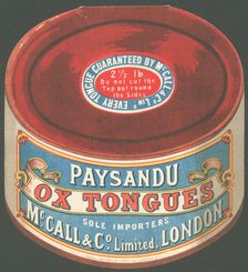 Paysandu ox tongue, 1890s