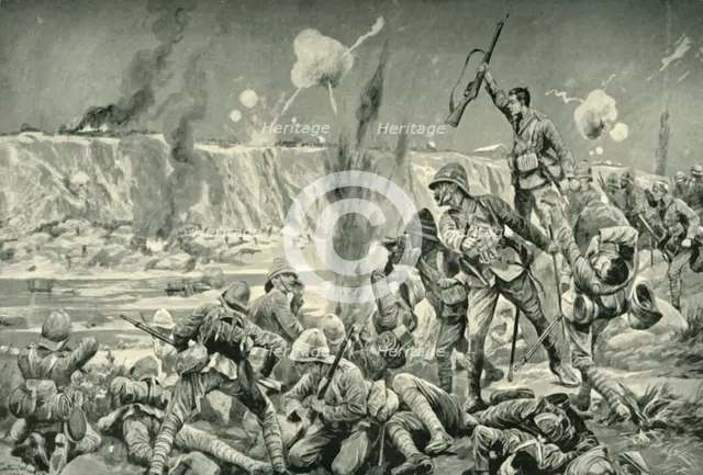 'Paardeberg: The Assault on Cronje's Position', (1901).  Creator: Unknown.