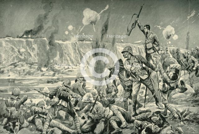 'Paardeberg: The Assault on Cronje's Position', (1901).  Creator: Unknown.