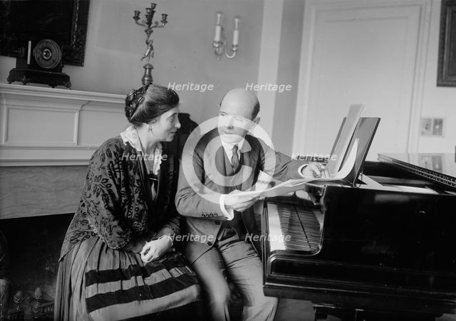 Pablo Casals & wife, between c1915 and c1920. Creator: Bain News Service.