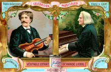 Pablo de Sarasate and Franz Liszt, c1900