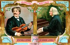 Pablo de Sarasate and Franz Liszt, c1900