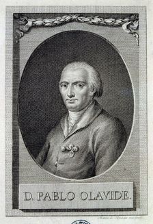 Pablo Olavide (1725-1803), Spanish politician, engraving by Moreno de Texada