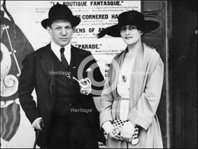 Pablo Picasso and Olga Khokhlova, c. 1918.