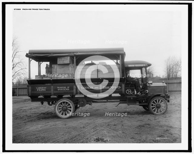 Packard three-ton truck, (1910?). Creator: Unknown.