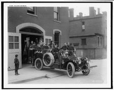 Packard fire squad, 1911 May 3. Creator: Unknown
