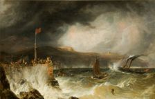 Packet Boat Entering Harbour, 1855. Creator: Anthony Vandyke Copley Fielding