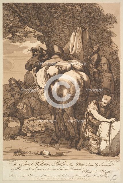 Packhorse with Soldiers, June 23, 1784. Creator: Robert Blyth.