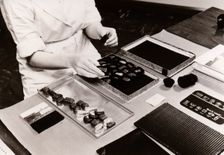 Packing Black Magic gift boxes, 1956