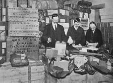 Packing gifts for despatch to British prisoners in Germany 1915