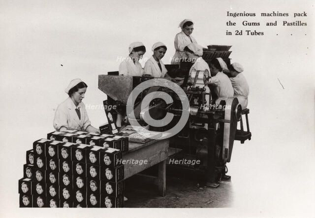 Packing, Rowntree factory, York, Yorkshire, 1938. Artist: Unknown