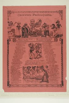 Pachuquenian Calavera, 1894. Creator: José Guadalupe Posada