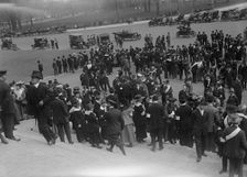 Pacifist Demonstration On East Steps of U.S. Capitol, Washington, D.C., 2 Apr 1917. Creator: Harris & Ewing
