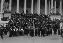 Pacifists On Capitol Steps, 1917. Creator: Harris & Ewing