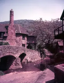Pack-horse bridge, Allerford, Somerset, c1950s. Creator: Arthur Charles Kirby Ware