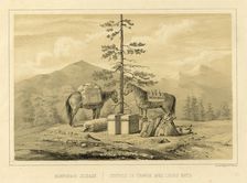 Pack Horses, 1856. Creator: Ivan Dem'ianovich Bulychev