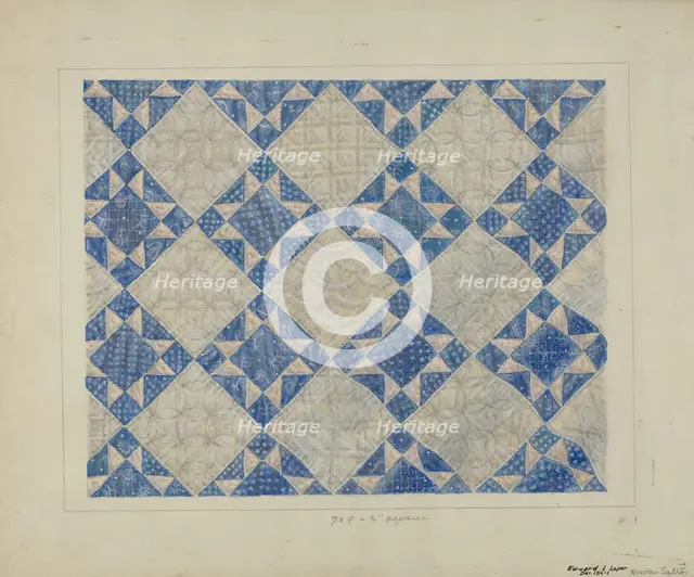 Padded Coverlet, c. 1937. Creator: Edward L Loper.