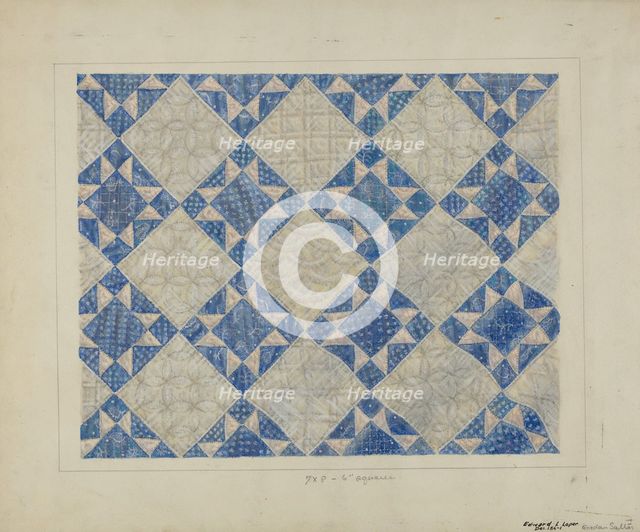 Padded Coverlet, c. 1937. Creator: Edward L Loper.