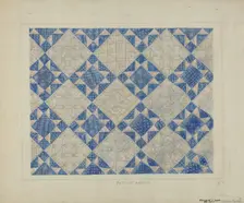 Padded Coverlet, c. 1937. Creator: Edward L Loper