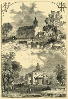 Paddington Church: 1750 and 1805 (c1876). Creator: Unknown