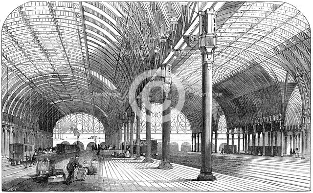 Paddington Station, the London terminus of the Great Western Railway, 1854. Artist: Unknown