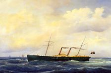 Paddle steamer Chapman, 1840s-1870s. Creator: Carl Julius Emil Olsen