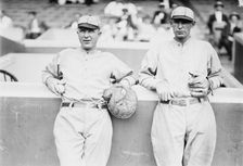 Paddy O'Connor & Dots Miller, St. Louis NL (baseball), 1914. Creator: Bain News Service