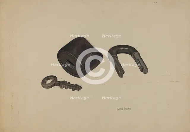 Padlock, c. 1941. Creator: LeRoy Griffith.