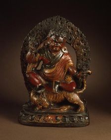 Padmasambhava (Guru Rinpoche, 8th cent) in his form as Dorje Drölö, Subduer of Demons, 18th century. Creator: Unknown