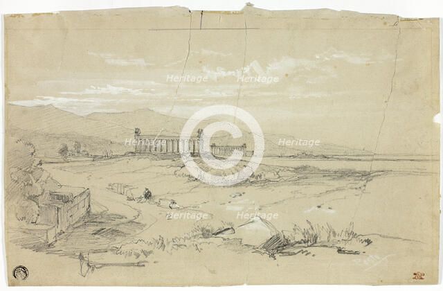 Paestum, c.1840. Creator: William Leighton Leitch.