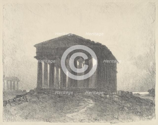 Paestum, Evening, 1913. Creator: Joseph Pennell.