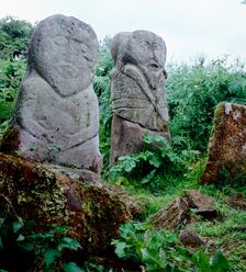 Pagan Celtic stone figures, Boa Island, Co.Fermanagh, Ireland, c5th century