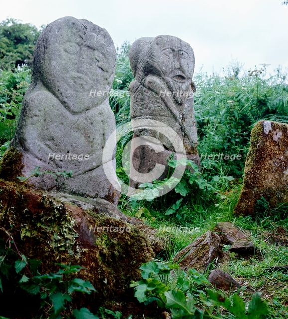 Pagan Celtic stone figures, Boa Island, Co.Fermanagh, Ireland, c5th century. Artist: Unknown
