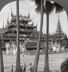 Pagan King's temple near Aindow Yak Pagoda, Mandalay, Burma, 1908. Artist: Stereo Travel Co