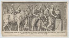 Pagan Sacrifice, after an Antique Bas Relief, 1553., 1553. Creator: Nicolas Beatrizet