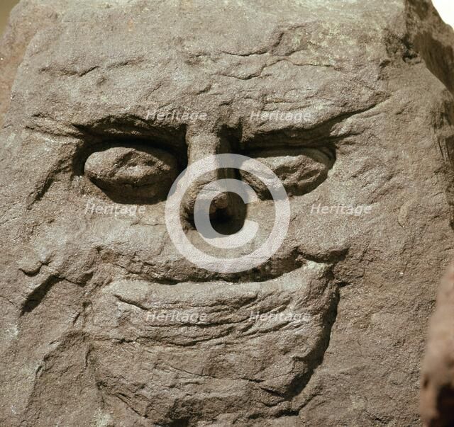 Pagan stone head. Artist: Unknown