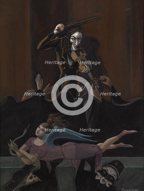 Paganini. Design for the ballet Paganini by Sergei Rachmaninoff. Artist: Sudeykin, Sergei Yurievich (1882-1946)