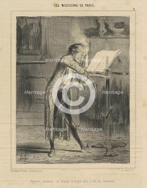 Paganini moderne ..., 19th century. Creator: Honore Daumier.