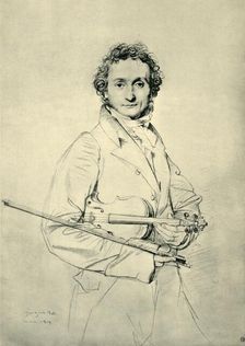 Paganini, Rome, 1819, (1943). Creator: Jean-Auguste-Dominique Ingres
