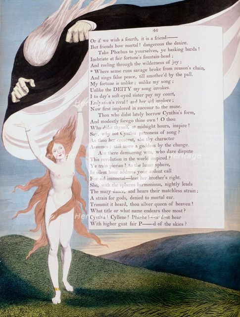 Page 46 from the 'Nights' of Edward Young's Night Thoughts, c1797. Artist: William Blake