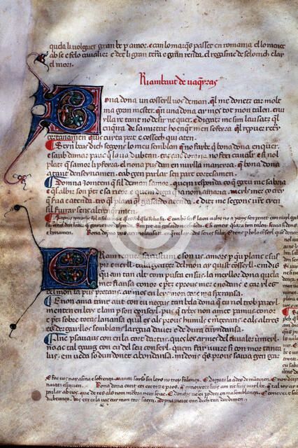 Page 47 of 'Cançoner Gil', songbook of the mid-14th century that brings together poems of classic…